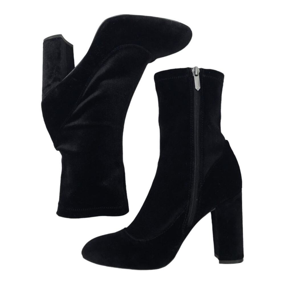 Sam Edelman Calexa Women’s Sz 7.5 M Sock Heel Bootie Suede Black